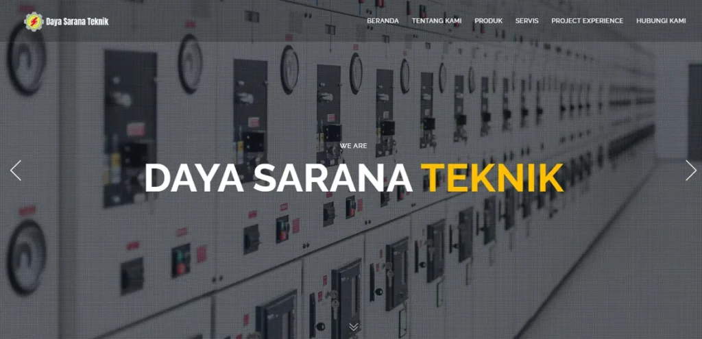 Screenshot website PT Daya Sarana Teknik