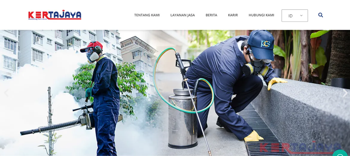 Screenshot website PT. Kertajaya Cemerlang