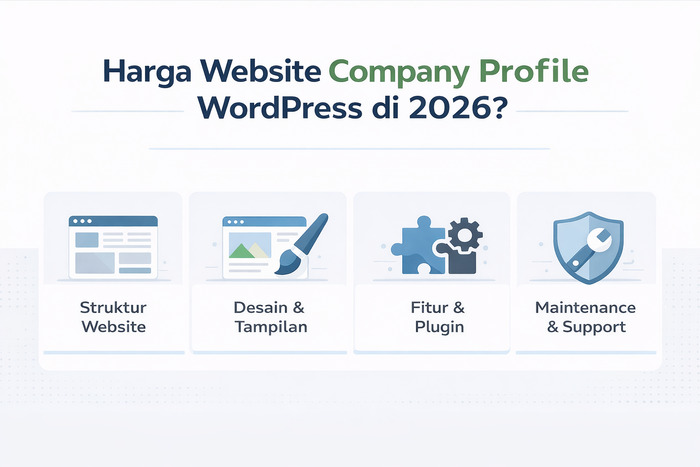infografis harga website company profile wordpress di 2026